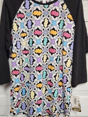 Disney Lularoe Randy XL Minnie Mouse Baseball Shirt New